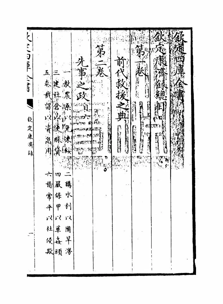 钦定康济录(清·陆曾禹) (1)