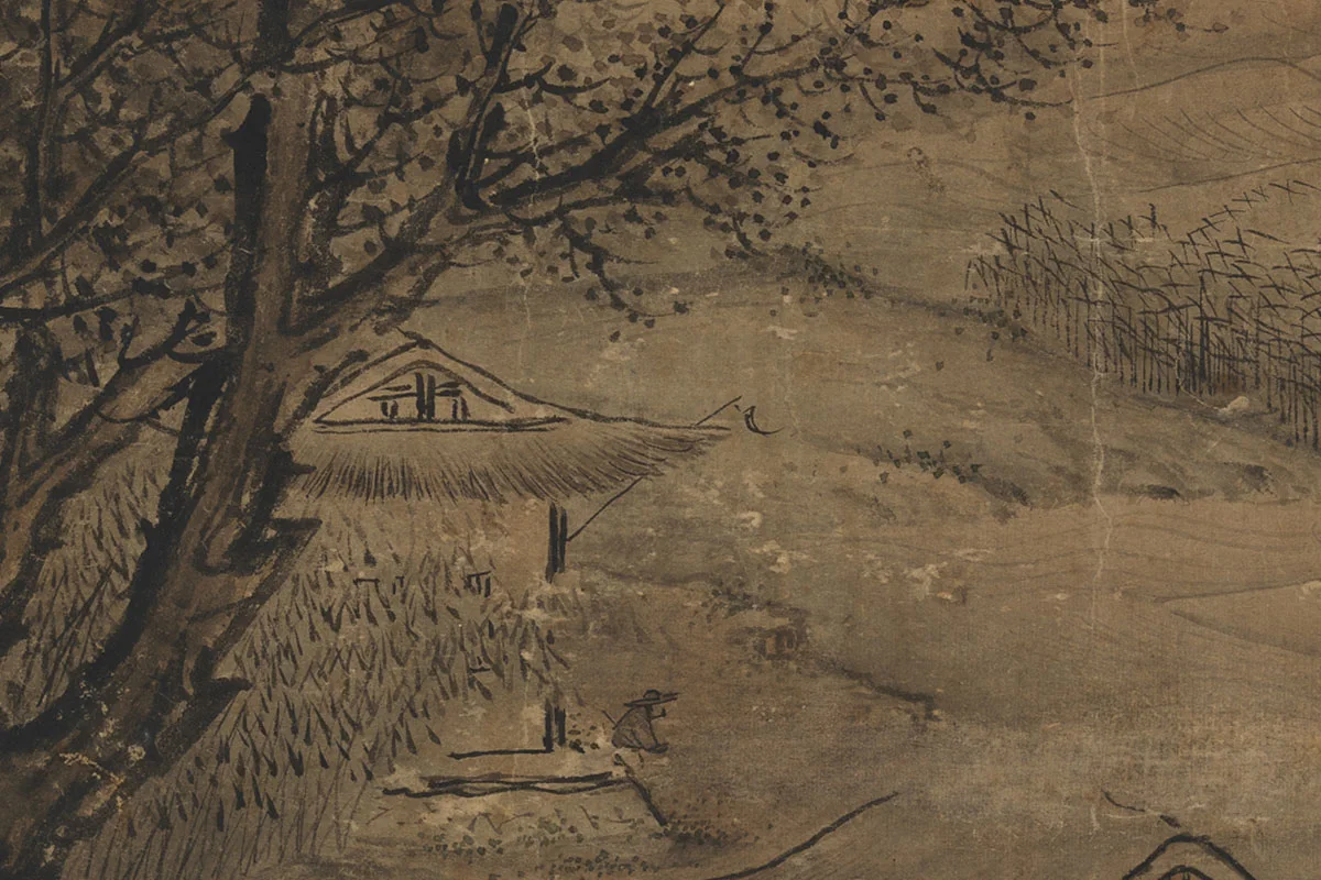 李唐《秋江待渡轴》局部 (3)