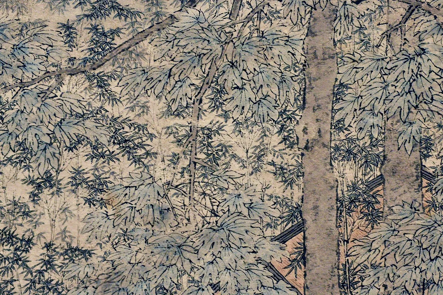 仇英《梧竹书堂图》高清大图局部 (3)