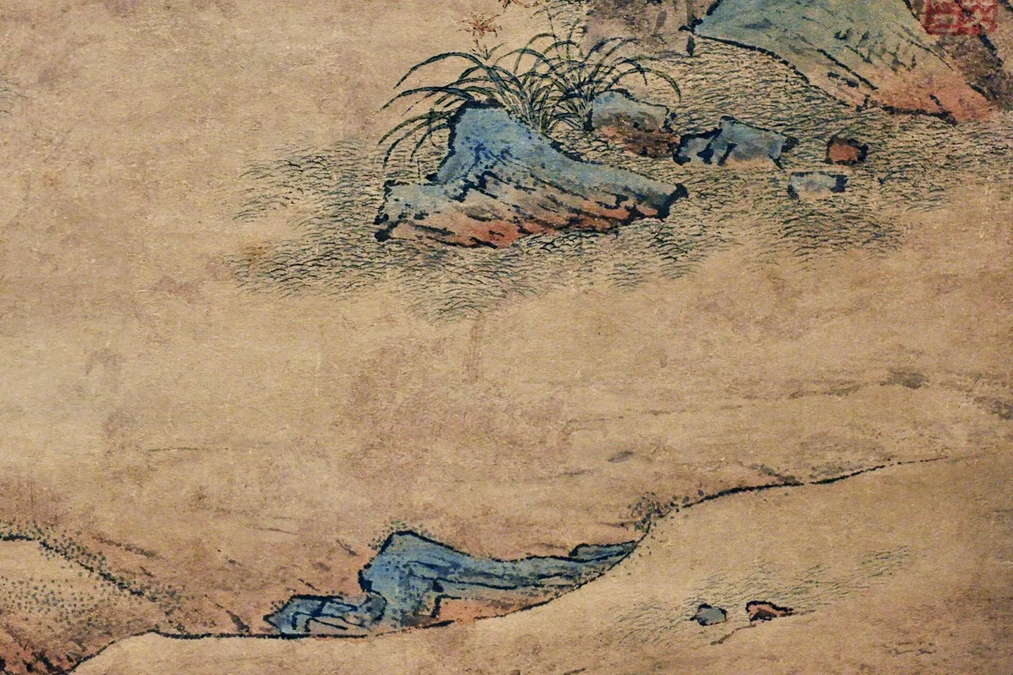 仇英《梧竹书堂图》高清大图局部 (6)