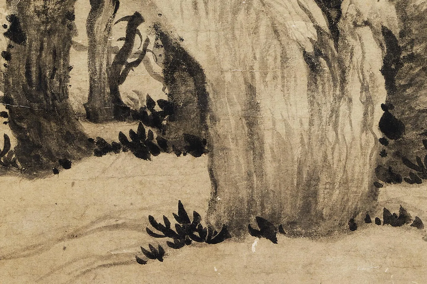 张舜咨《树石图》局部 (6)