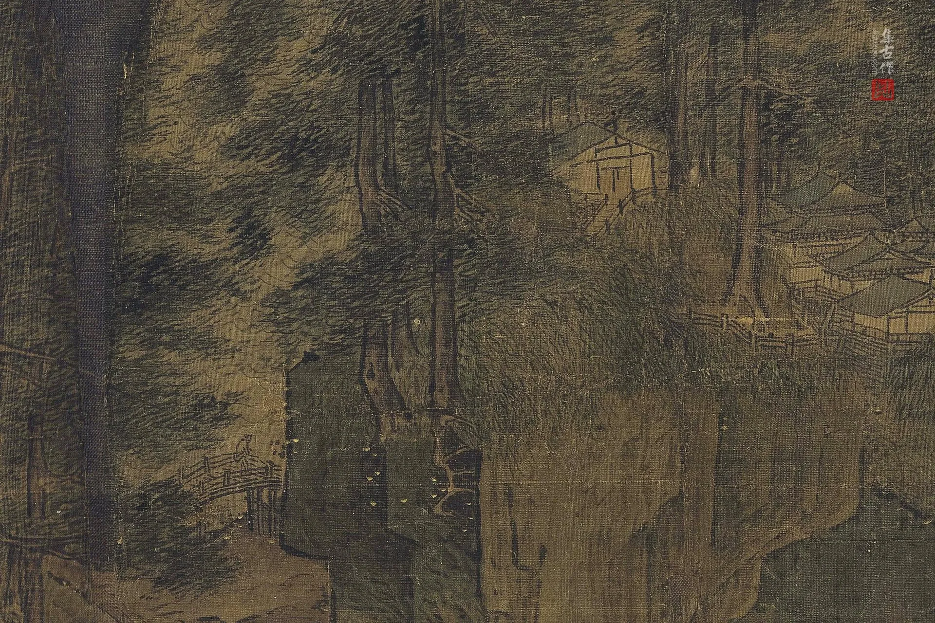 李唐《江山小景图》高清局部 (3)