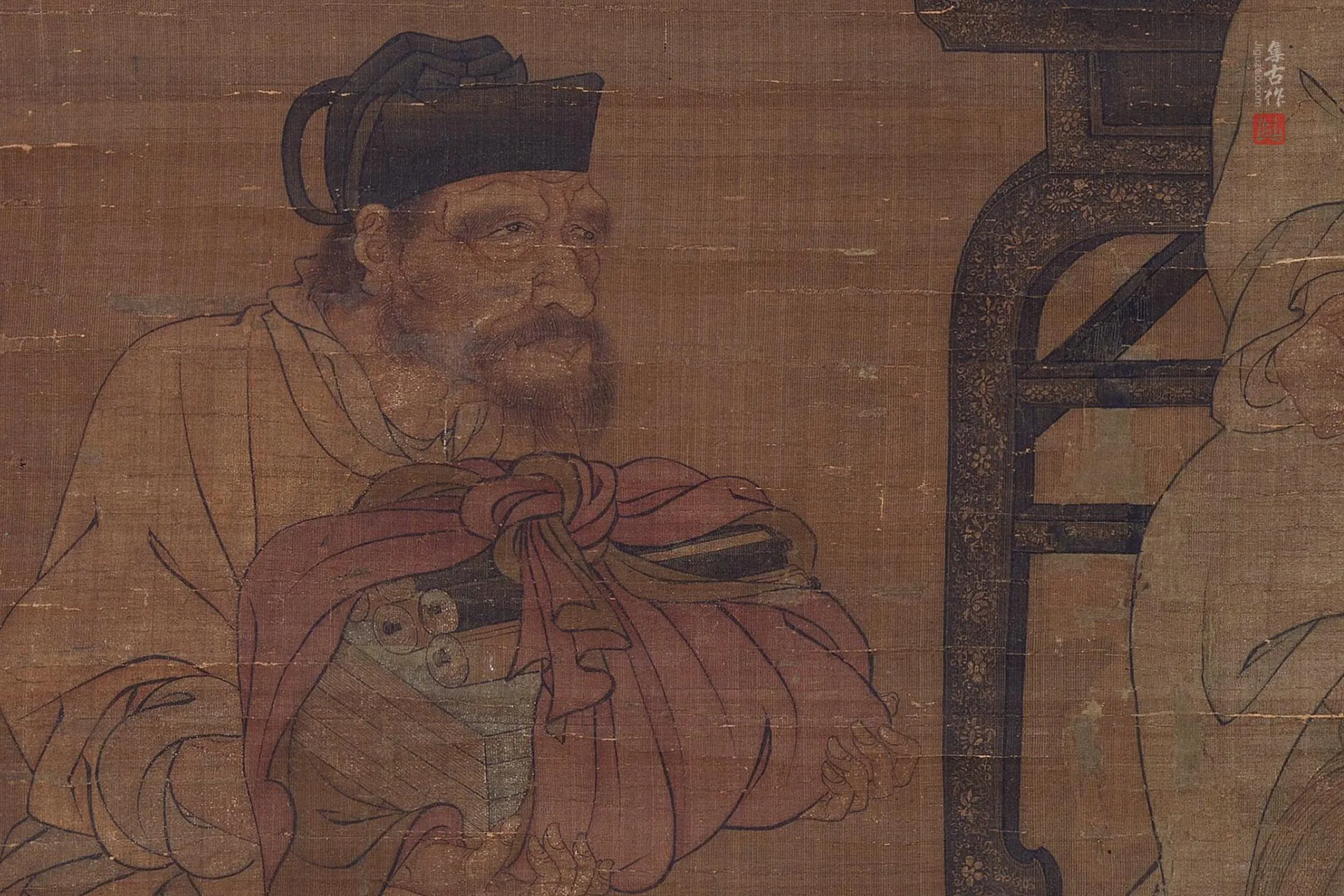 刘松年《唐五学士图》局部 (6)