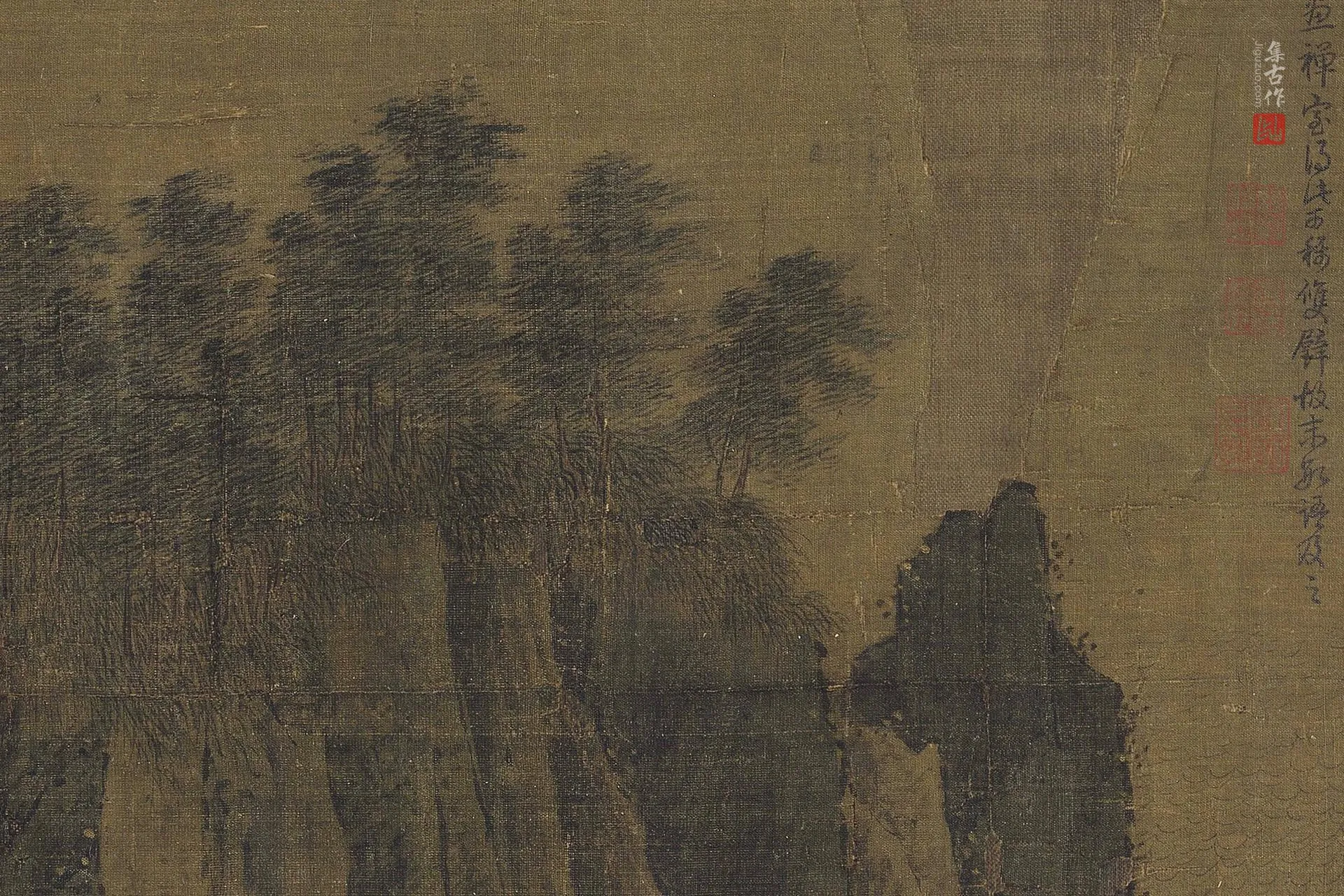 李唐《江山小景图》高清局部 (7)