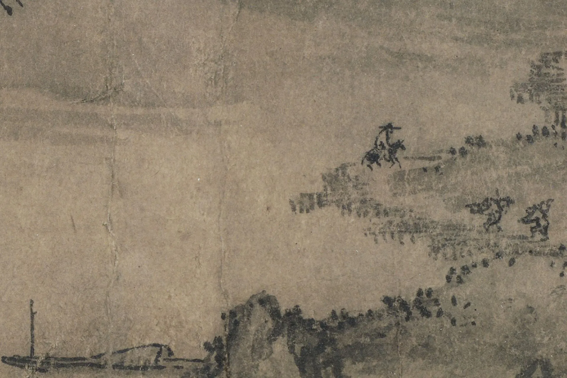 金代山水画《平林霁色图》超高清大图局部 (6)