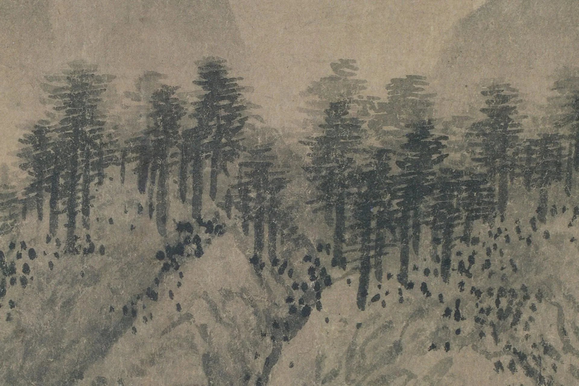 金代山水画《平林霁色图》超高清大图局部 (5)