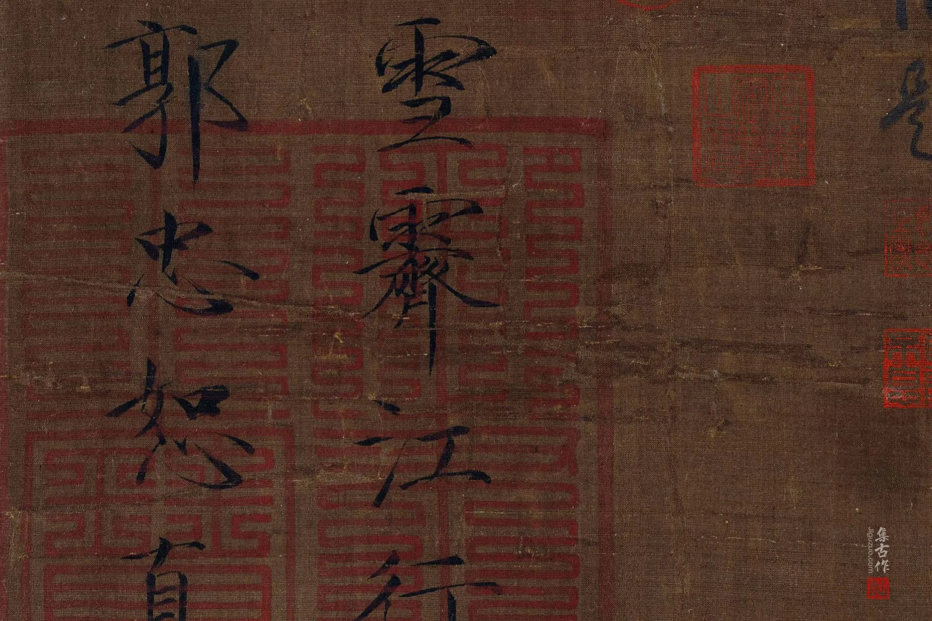 郭忠恕界画《雪霁江行图》局部-1