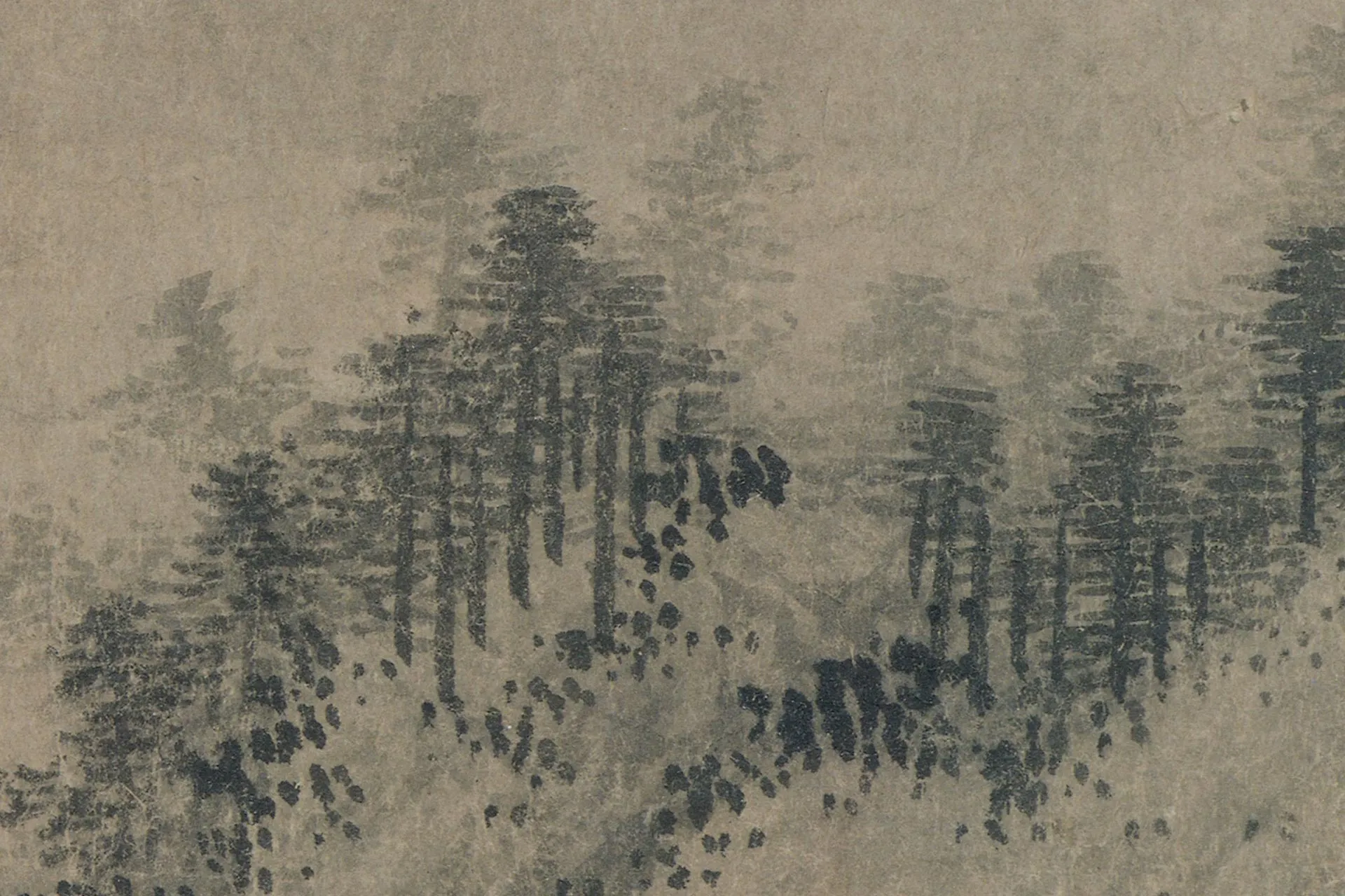 金代山水画《平林霁色图》超高清大图局部 (4)