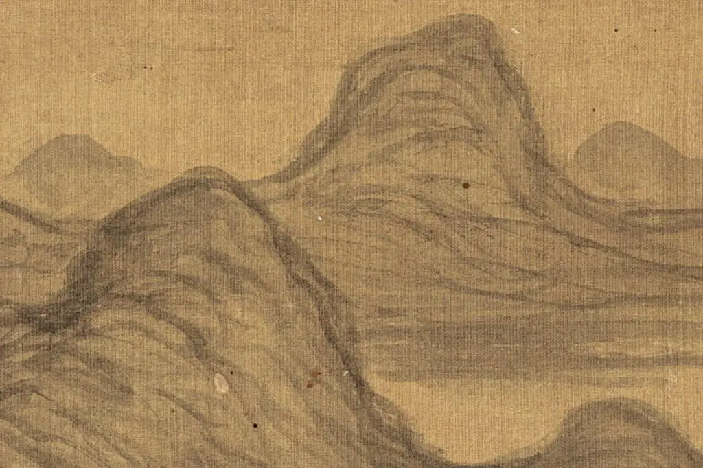 董其昌山水画《九峰寒翠图 》局部 (2)