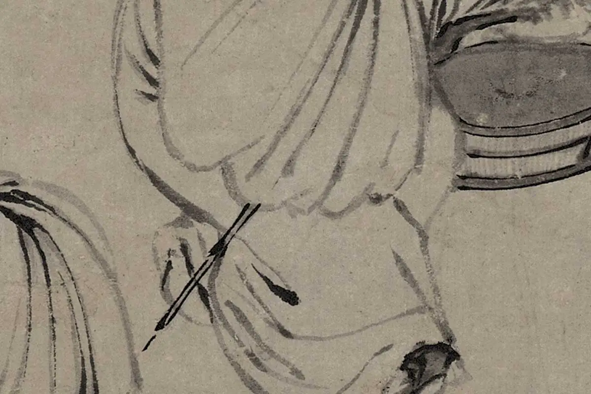 李士达《三驼图》高清大图局部细节 (4)