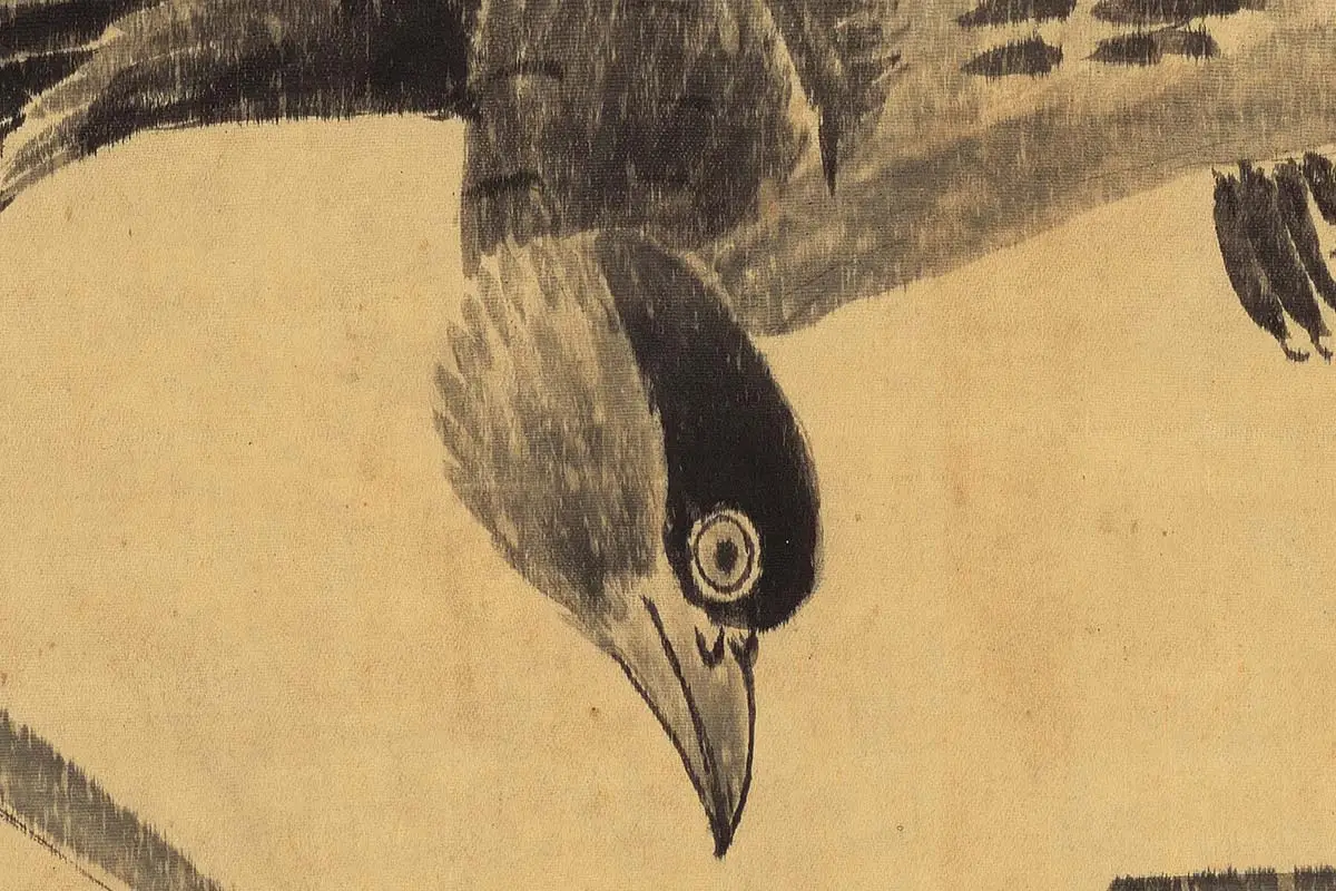 李因《芙蓉鸳鸯图》高清大图局部细节 (5)