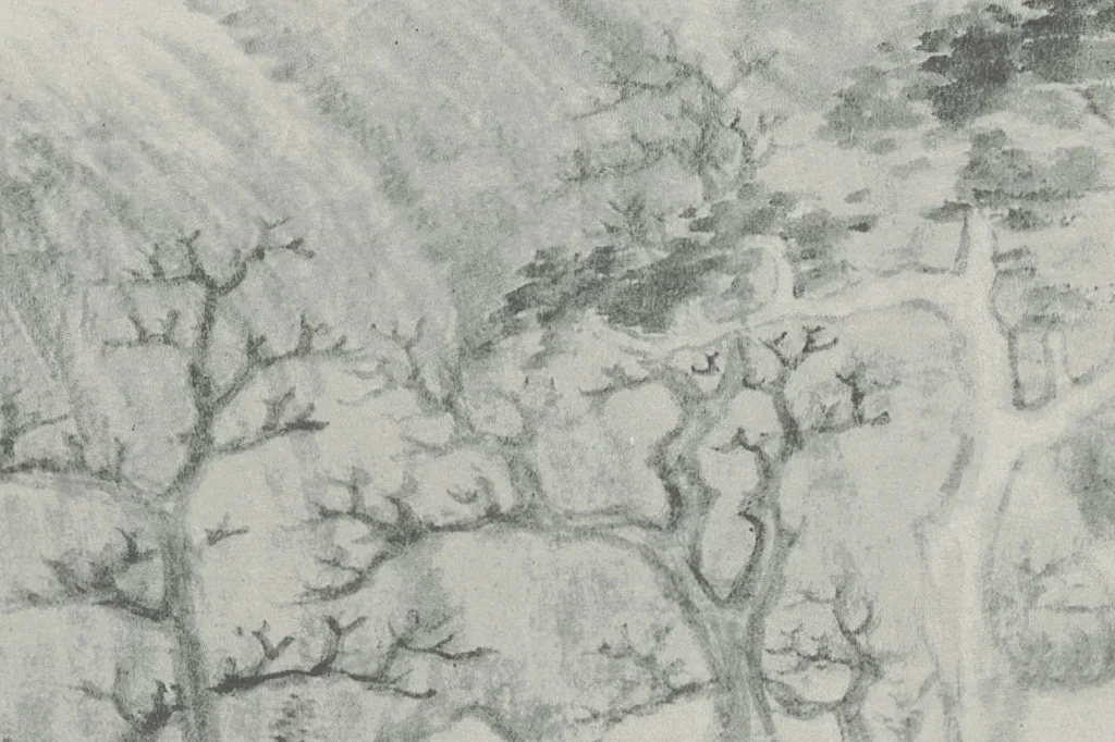 董其昌水墨山水画《葑泾仿古图》局部 (4)