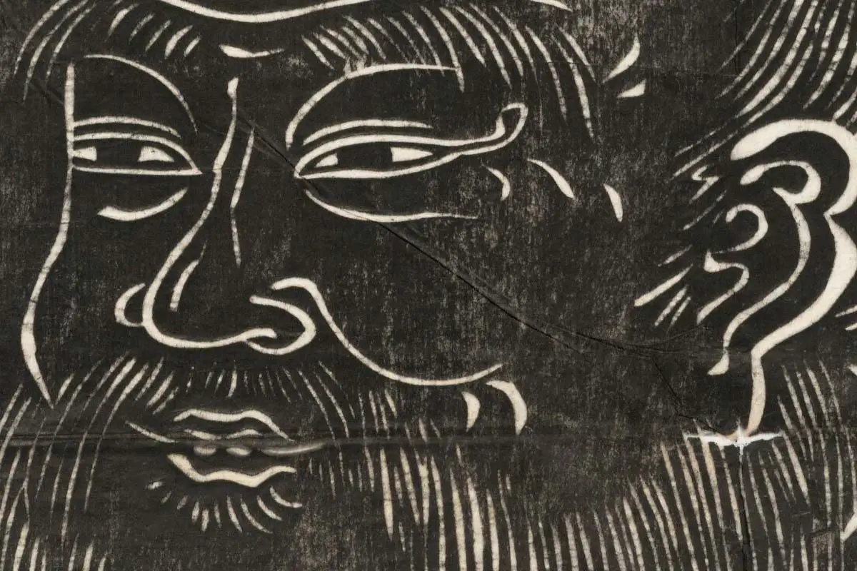 吴道子《孔子行教像》高清大图局部 (1)