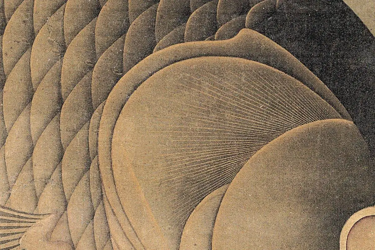 明代·缪辅《鱼藻图》高清大图局部细节 (2)