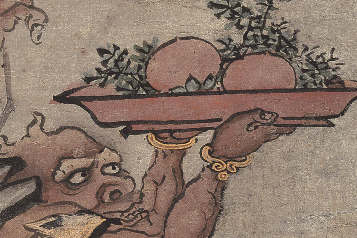 朱见深人物画《岁朝佳兆图》局部细节 (3)