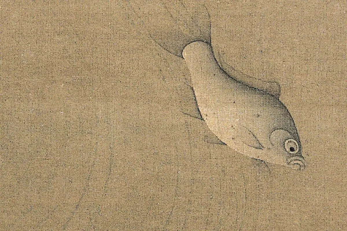 明代·缪辅《鱼藻图》高清大图局部细节 (10)