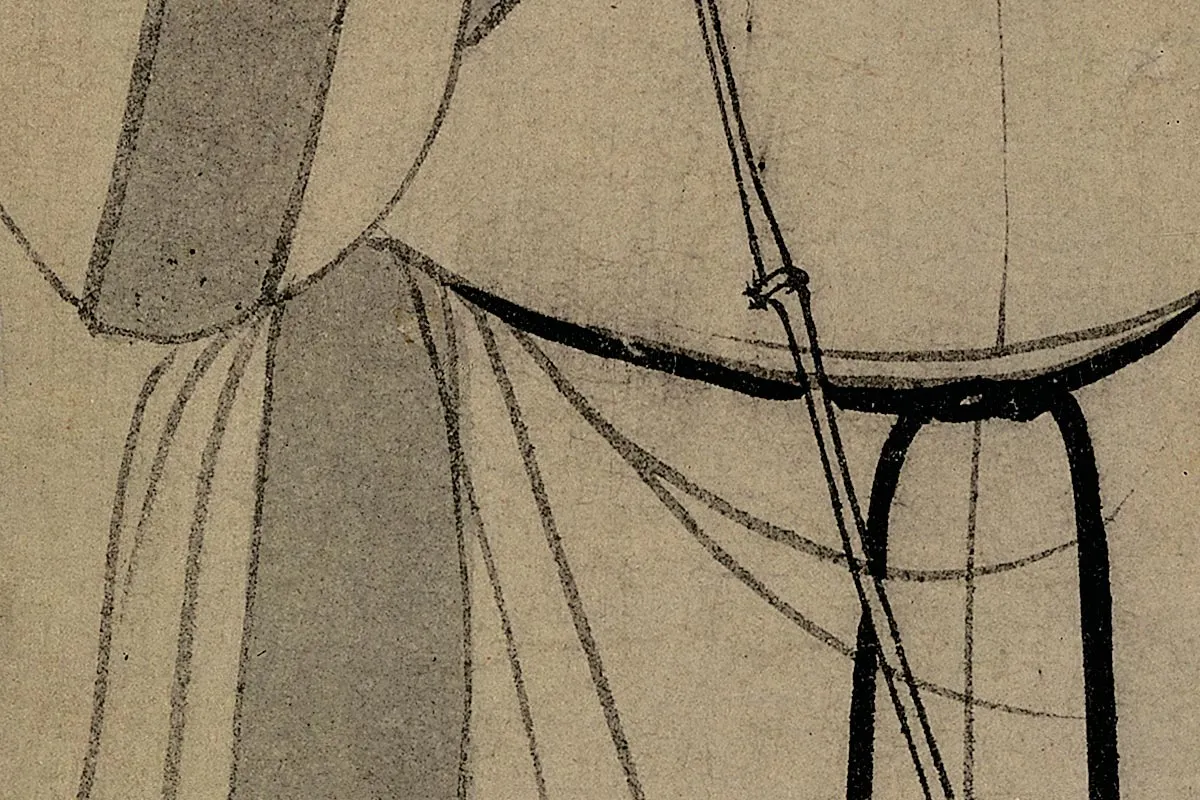 赵孟頫人物画《苏轼画像》局部细节 (4)