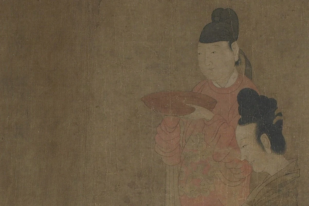 周昉《内人双陆图》局部 (1)