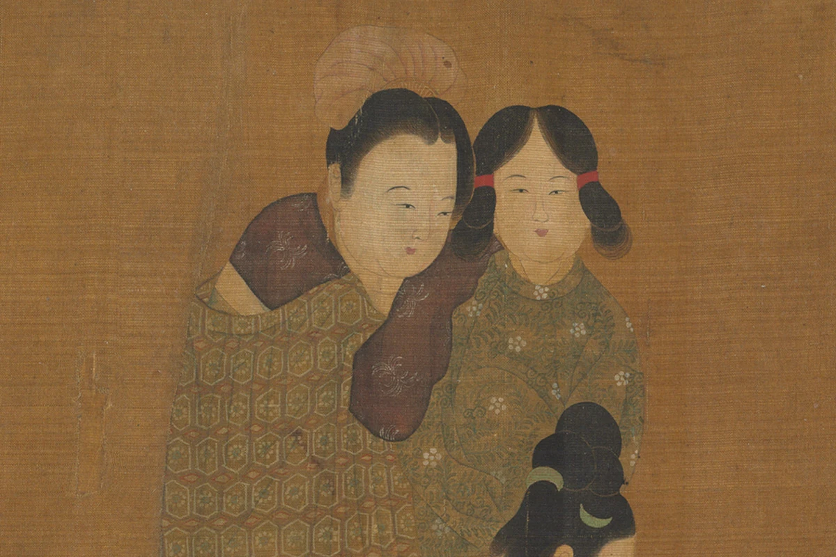 唐·周昉人物画卷《内人双陆图》高清大图局部 (3)