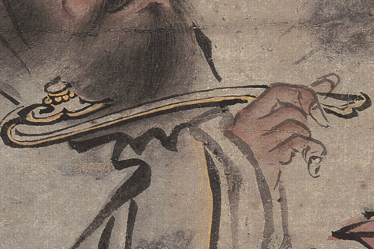 朱见深人物画《岁朝佳兆图》局部细节 (2)