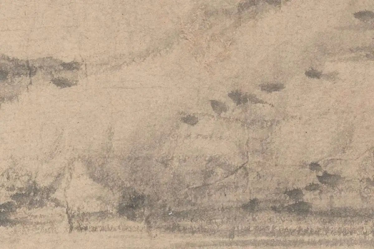 倪瓒《江渚风林图》高清大图局部细节 (9)