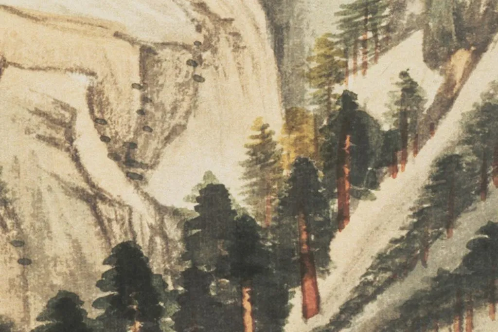 董其昌《仿杨慎修雨中遣怀曲意图》局部 (7)