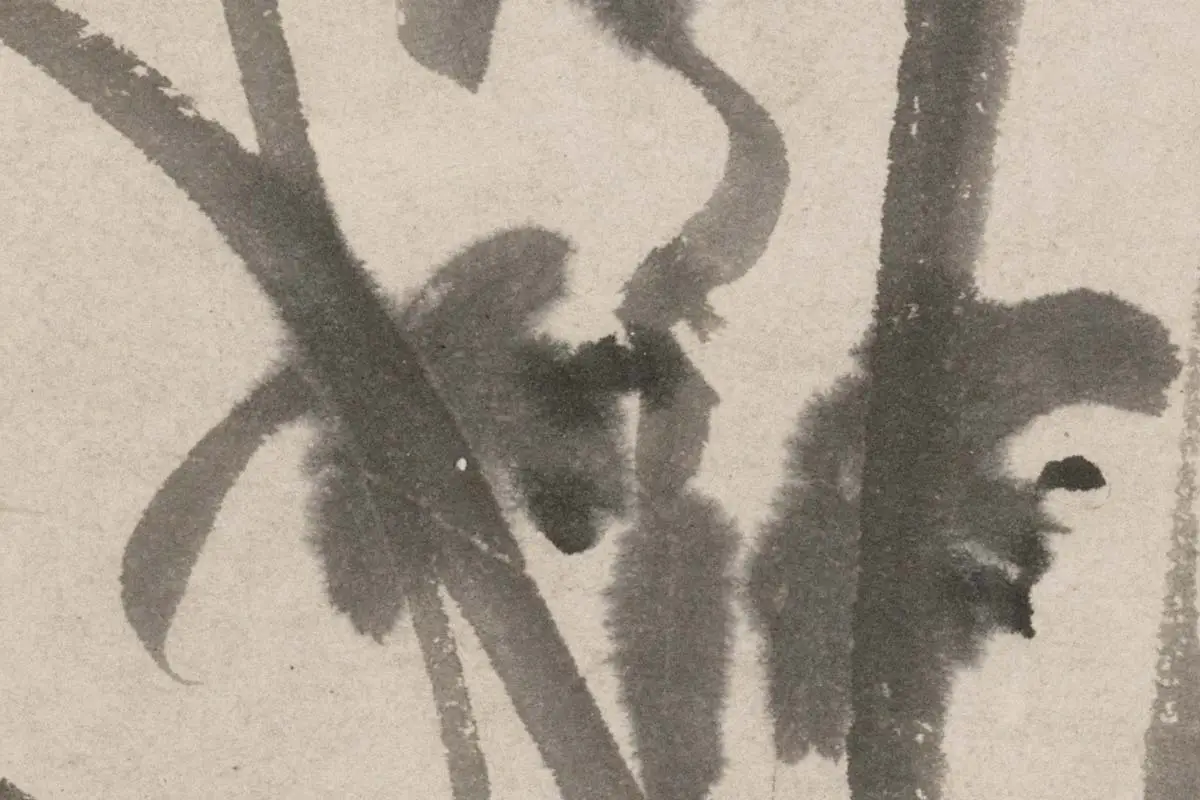 文彭水墨兰花《墨兰图》高清大图局部细节 (5)