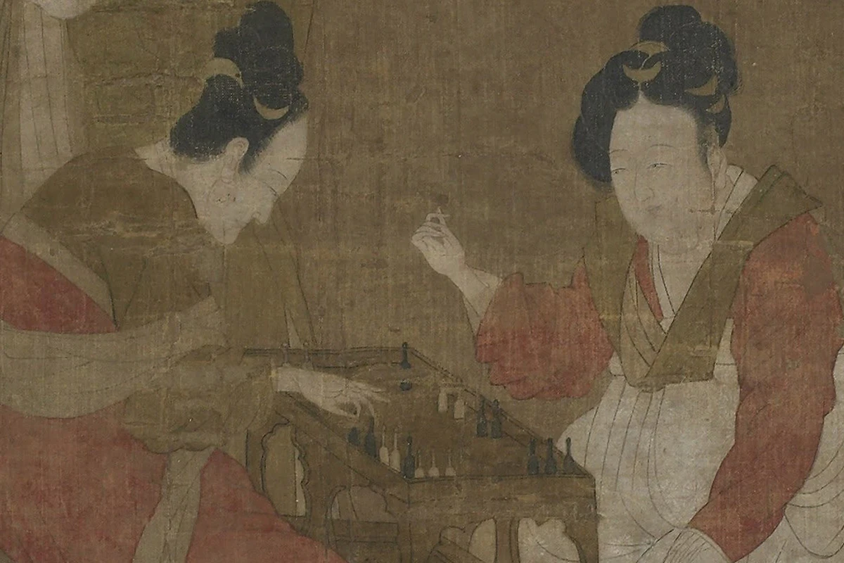 周昉《内人双陆图》局部 (2)