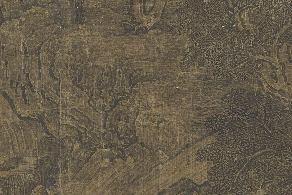 北宋山水画·范宽《溪山行旅图》高清大图局部细节 (4)