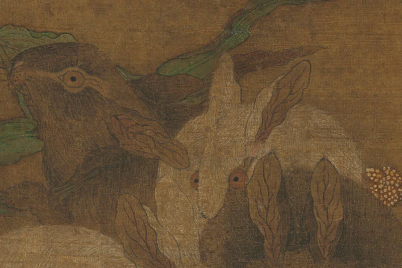 崔白画兔《四瑞图》局部 (2)