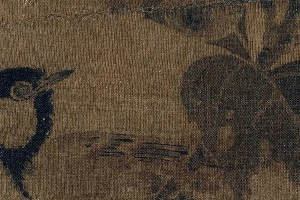 赵佶花鸟画《枇杷山鸟图》局部 (4)