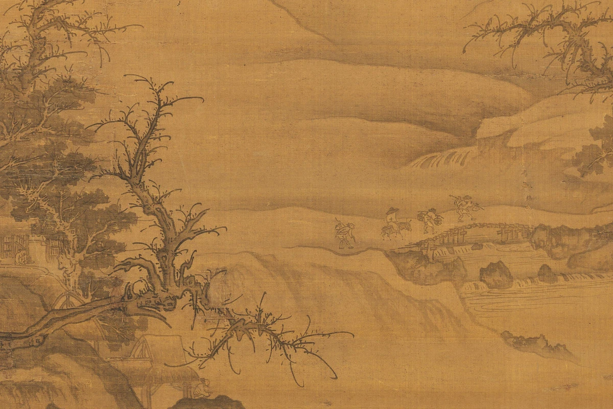 唐棣《仿郭熙秋山行旅图》局部 (5)