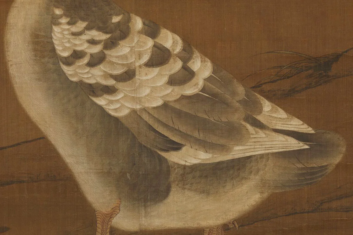 崔白(传)《芦花羲爱》局部 (2)