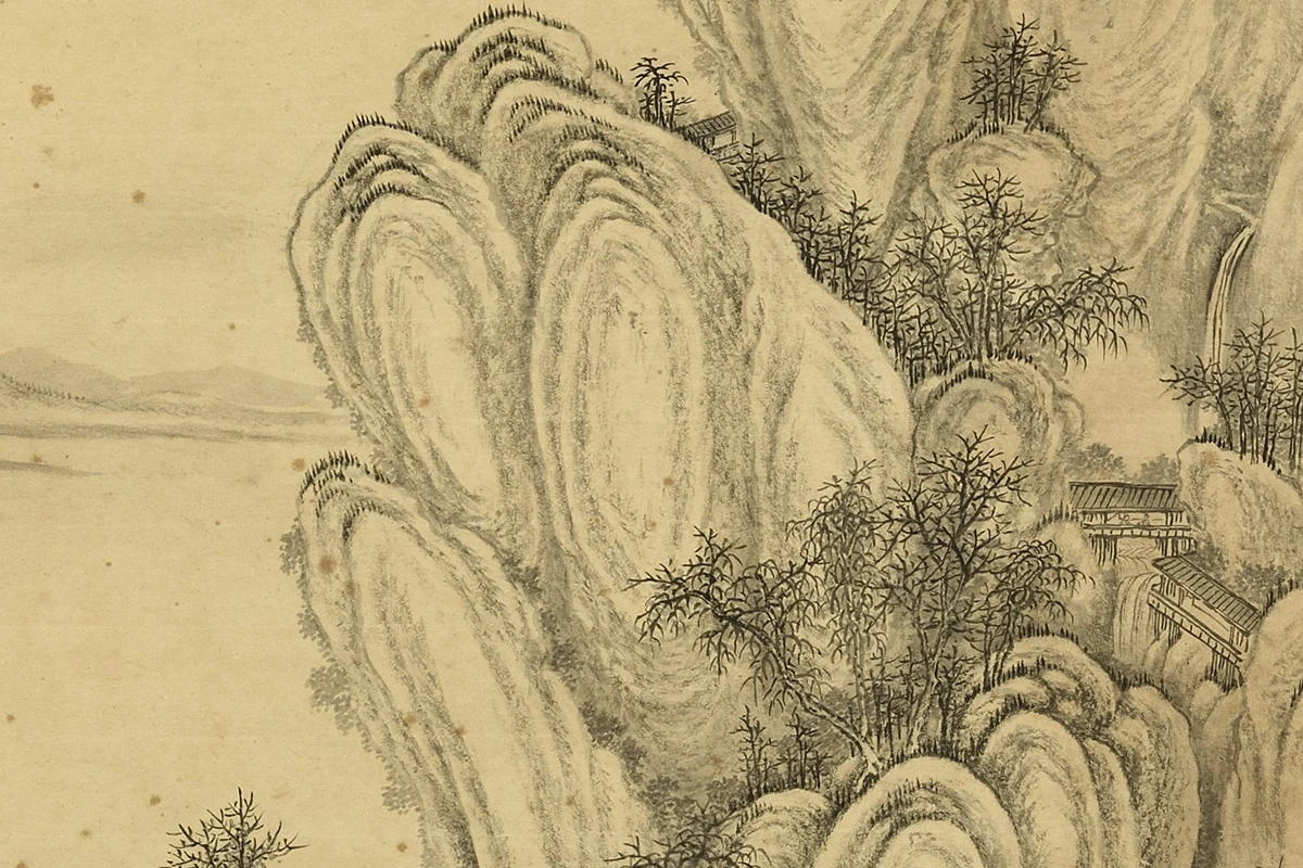 唐岱《仿郭熙山水》局部 (3)