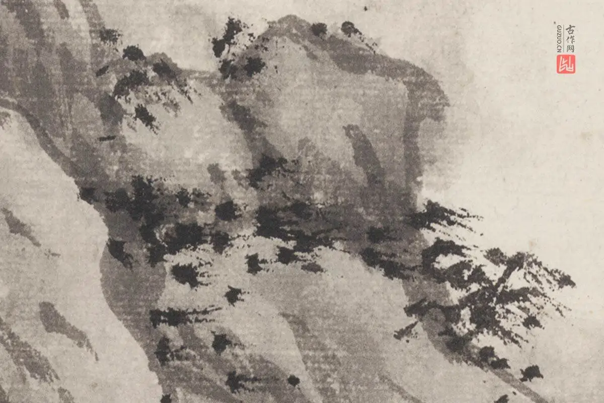 沈周《烟江叠嶂图》高清大图局部细节 (10)