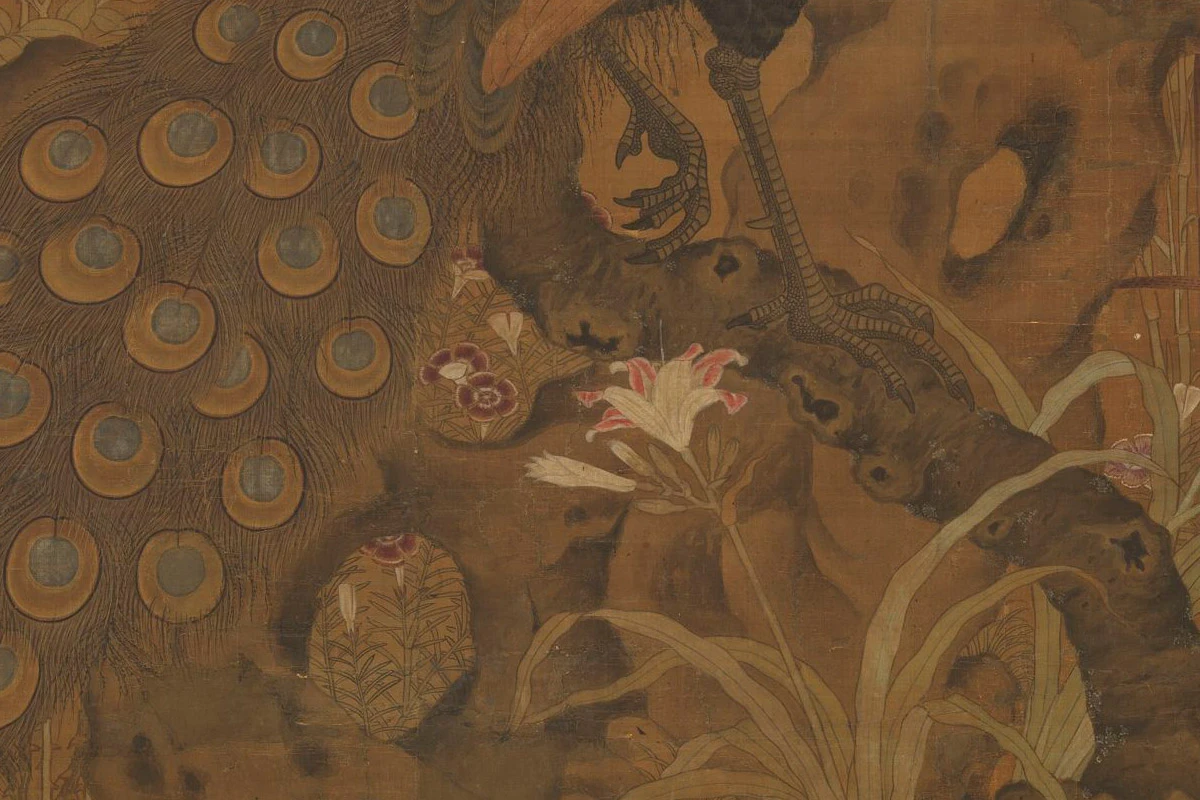 崔白《枇杷孔雀图》局部 (3)