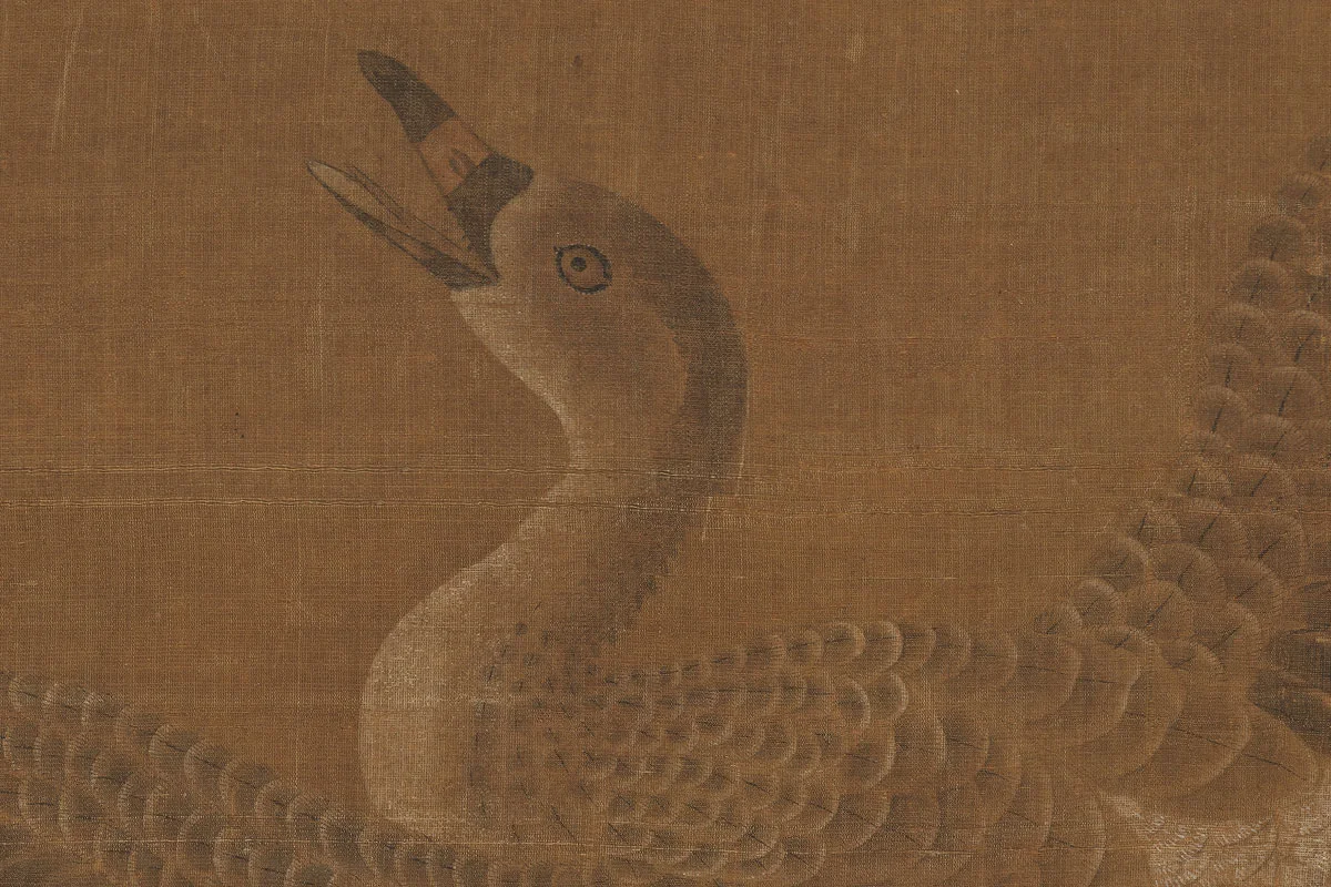崔白(传)《秋浦蓉宾图》局部 (4)