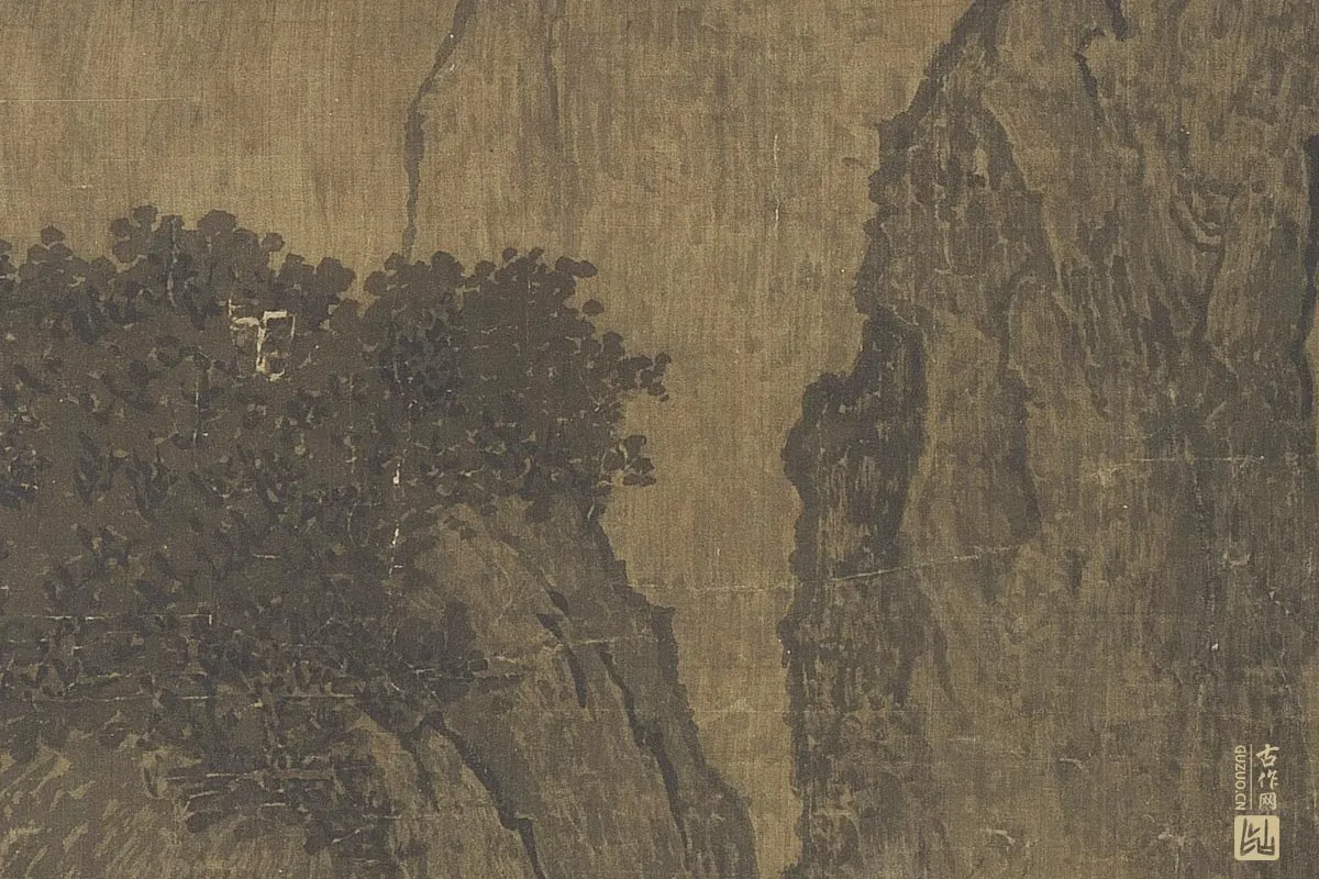 北宋山水画·范宽《溪山行旅图》高清大图局部细节 (18)