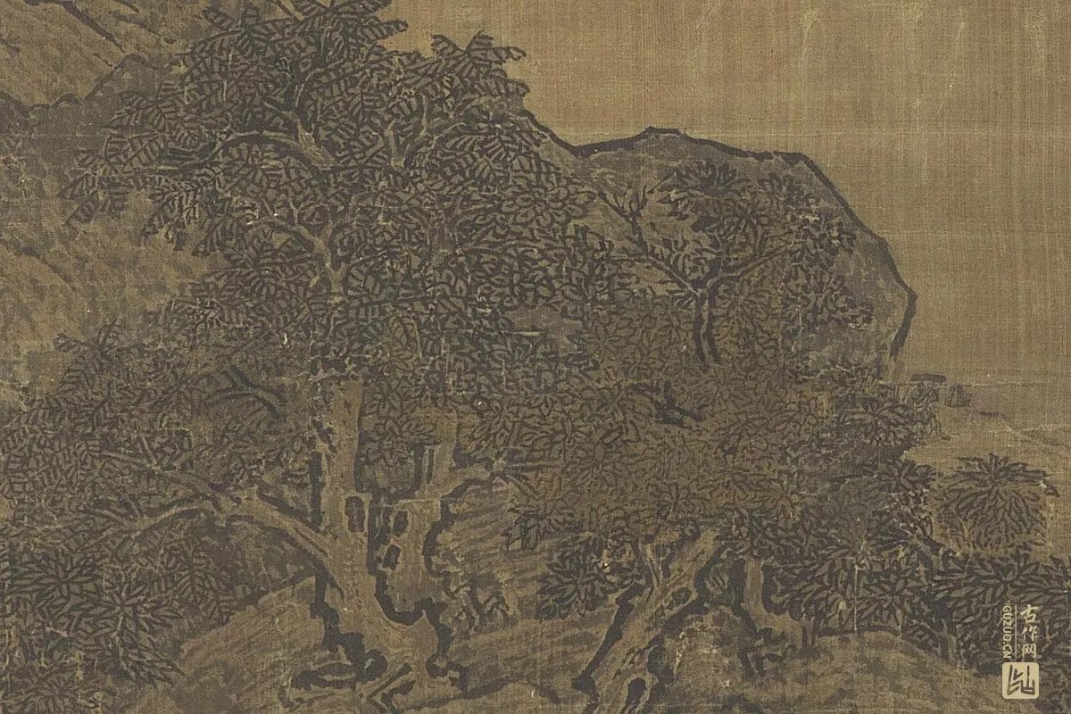 北宋山水画·范宽《溪山行旅图》高清大图局部细节 (20)
