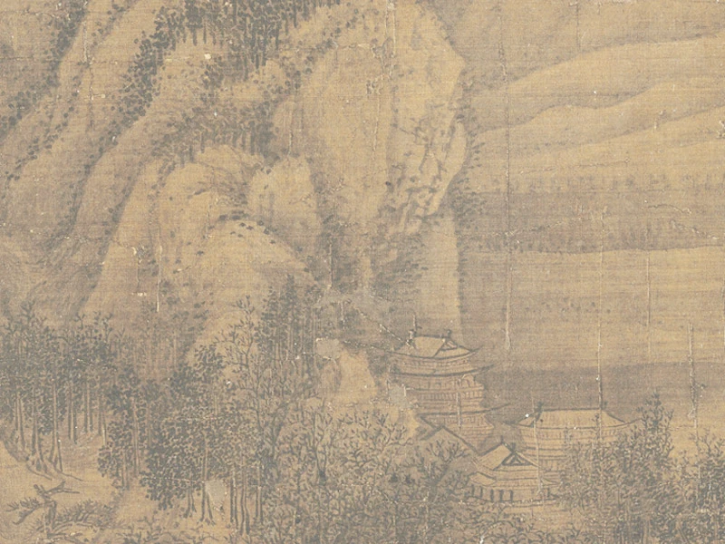 宋·范宽《群峰雪霁图》局部 (2)