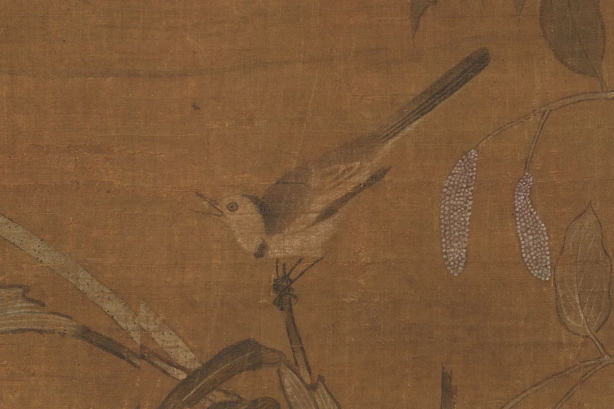 崔白(传)《秋浦蓉宾图》局部 (3)