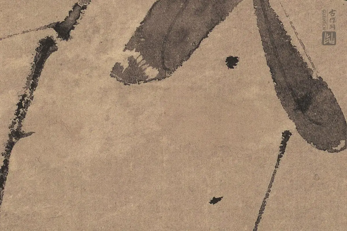 徐渭水墨写意《榴实图》高清大图局部细节 (3)