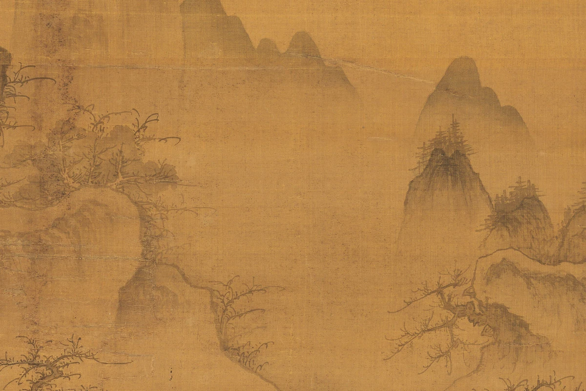 唐棣《仿郭熙秋山行旅图》局部 (6)