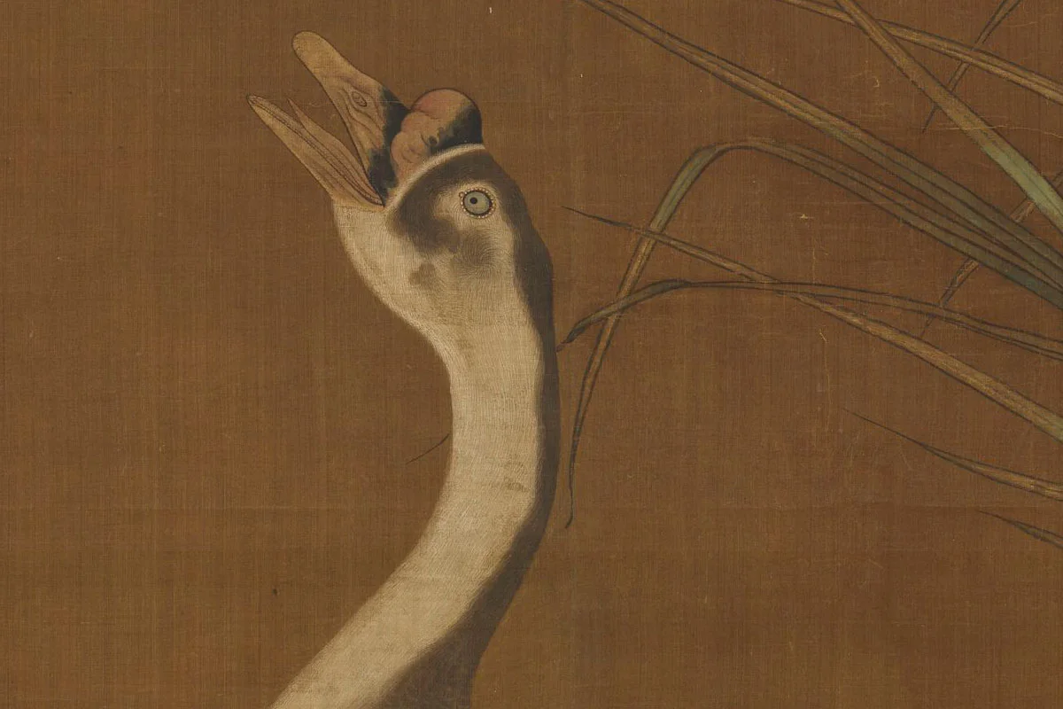 崔白(传)《芦花羲爱》局部 (1)