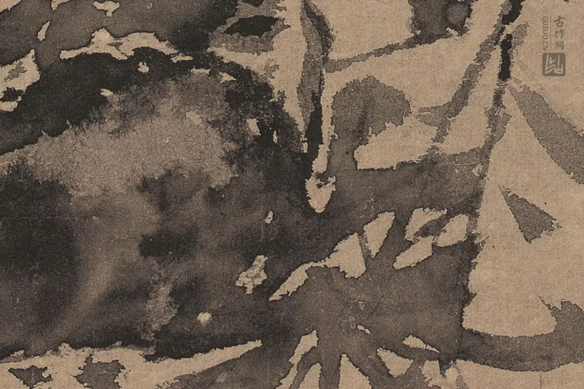 徐渭水墨写意《榴实图》高清大图局部细节 (2)