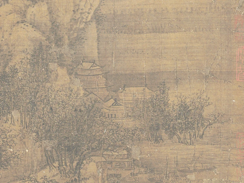 宋·范宽《群峰雪霁图》局部 (3)