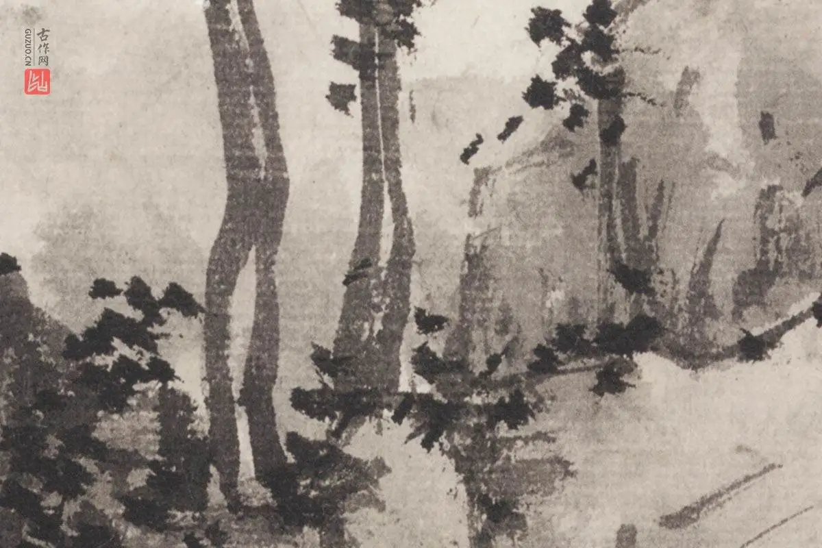 沈周《烟江叠嶂图》高清大图局部细节 (17)