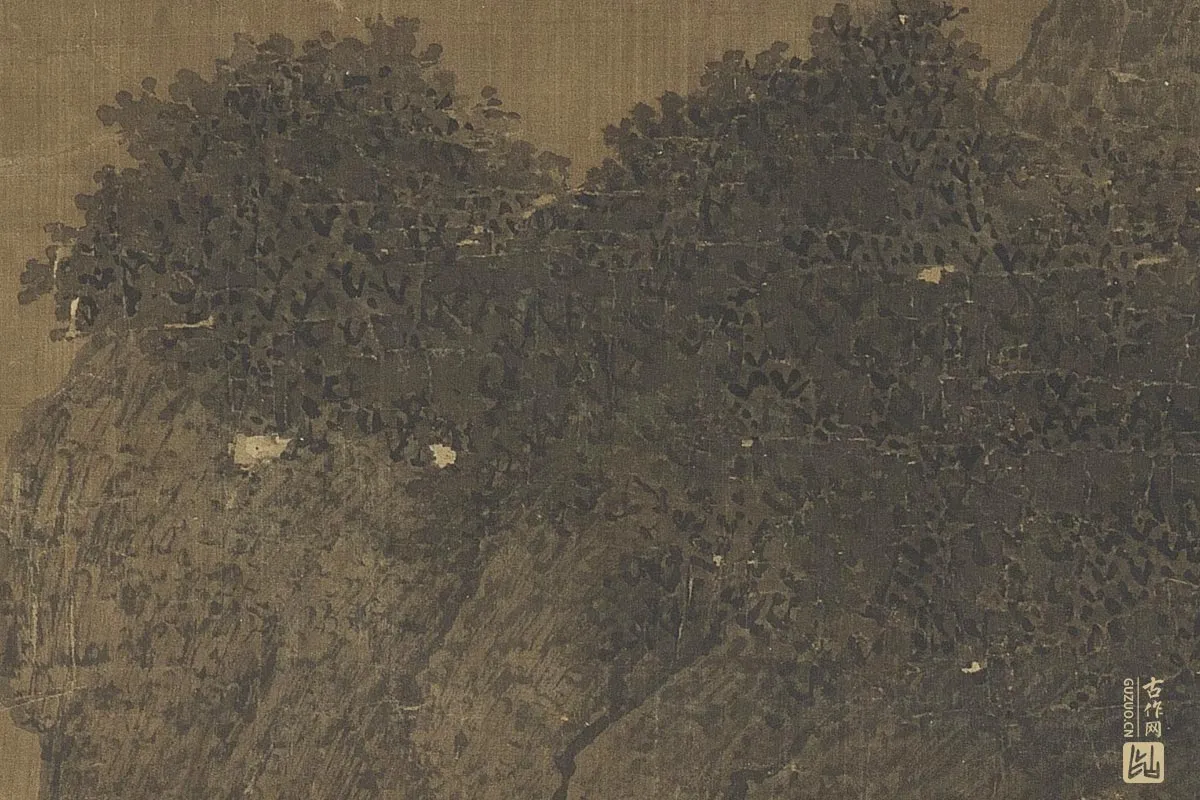 北宋山水画·范宽《溪山行旅图》高清大图局部细节 (17)