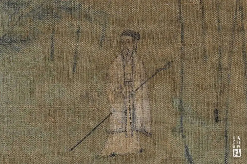 赵孟頫绘画作品《自写小像》局部 (1)