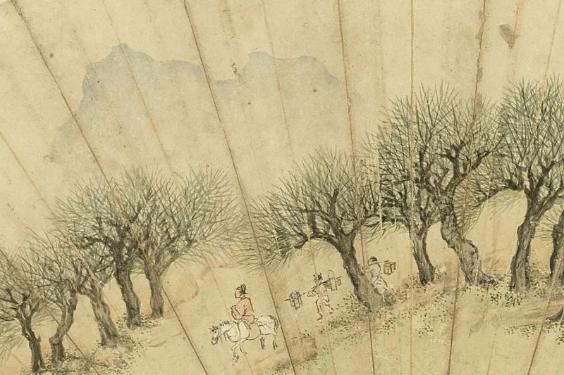 丁云鹏山水扇面局部-01